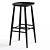 Ercol Wooden Bar Stool 3D model small image 2