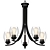 Glamour 5-Light Chandelier 3D model small image 1