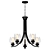 Glamour 5-Light Chandelier 3D model small image 2