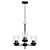 Elegant Black Three-Light Chandelier 3D model small image 2