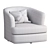 Modern Swivel Barrel Armchair, Greyson 3D model small image 3