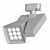 Sleek LED Track Headlight Fixture 3D model small image 4