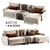 Modern Archi Sofa Skdesign Grey 3D model small image 1