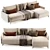 Modern Archi Sofa Skdesign Grey 3D model small image 2