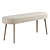 Beech Bench Upholstered in Boucle Fabric 3D model small image 1