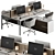 Workplace Essentials Set: Modern Ergonomic Furniture 3D model small image 1