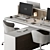 Workplace Essentials Set: Modern Ergonomic Furniture 3D model small image 5