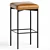 Luxurious Maison Leather Counter Stools 3D model small image 1