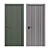 Modern Linea Wood Metal Doors 3D model small image 4