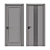 Modern Linea Wood Metal Doors 3D model small image 5