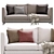 Minotti Andersen 2-Seater Sofa 3D model small image 3