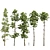 Variety of 5 Pine Trees 3D model small image 1