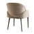 Primo Collection Beige Microvelour Chair 3D model small image 2