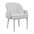 Primo Collection Beige Microvelour Chair 3D model small image 3