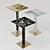 Yaki Marble Metal Side Tables 3D model small image 1