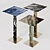 Yaki Marble Metal Side Tables 3D model small image 2