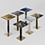 Yaki Marble Metal Side Tables 3D model small image 3