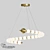 Modern Brass Glass Pendant Light 3D model small image 1