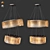 Elegant Silver & Gold Chandelier 3D model small image 3