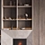 Monochromatic Fireplace Wall Composition 3D model small image 3