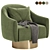 Laskasas Donald Armchair, Color Variety 3D model small image 2