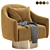 Laskasas Donald Armchair, Color Variety 3D model small image 3