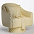 Laskasas Donald Armchair, Color Variety 3D model small image 7