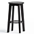 Swivel Wood Norden Stools 3D model small image 1