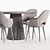 Modern Teak Dining Set Design 3D model small image 4