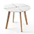 Round Dining Table with Black/White Finish 3D model small image 2