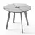 Round Dining Table with Black/White Finish 3D model small image 4