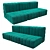 Modular 3-Seat Sofa, Max 2015 3D model small image 2