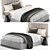 Sleek Emmet Bed & Table 3D model small image 2