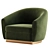 Grace Fabric Armchair: Elegant Design 3D model small image 3