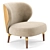 Elegant Louis Armchair 3D Model 3D model small image 1