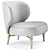 Elegant Louis Armchair 3D Model 3D model small image 6