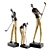  Elegant Golf Player Figurines. 3D model small image 1