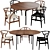 Scandinavian Dining Set by Wegner 3D model small image 1