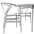 Scandinavian Dining Set by Wegner 3D model small image 5