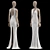 Elegant Mannequin Dress Display Stand 3D model small image 2