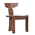 Modern Brutalist Dining Chairs Set 3D model small image 3