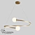 Modern Brass Acrylic Glass Chandelier 3D model small image 1