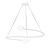 Modern Brass Acrylic Glass Chandelier 3D model small image 2