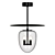 Elegant Bell Pendant Light Fixture 3D model small image 1