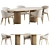 Elegant Dining Set with Angelcerda Chair 3D model small image 3