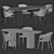 Elegant Dining Set with Angelcerda Chair 3D model small image 5