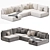 Modern 3D Katarina Corner Sofa 3D model small image 2