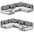 Modern 3D Katarina Corner Sofa 3D model small image 5