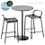 Muuto Linear Steel Cafe Set 3D model small image 1