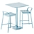 Muuto Linear Steel Cafe Set 3D model small image 2